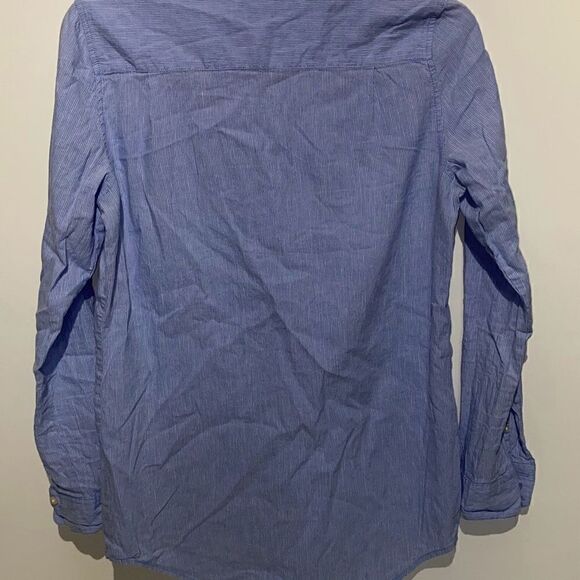 Joe Fresh Men's Long-Sleeve Button-Down Pointed Collar Blue Shirt Small - Picture 7 of 9